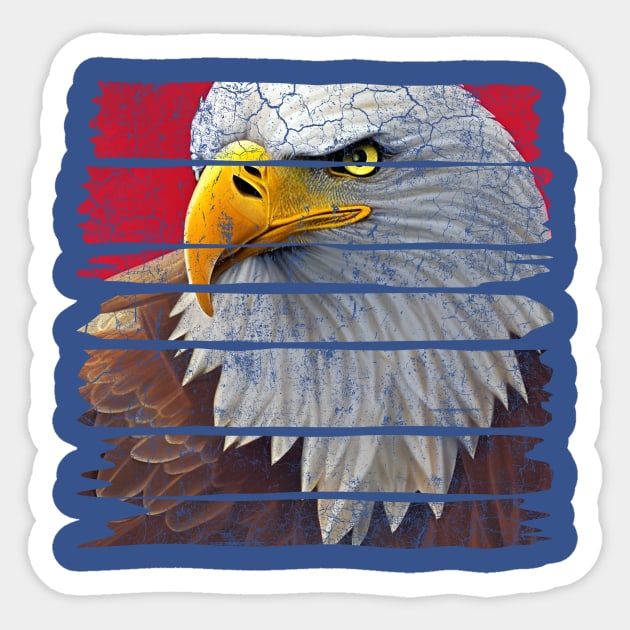 Bald Eagle Sticker by vladocar